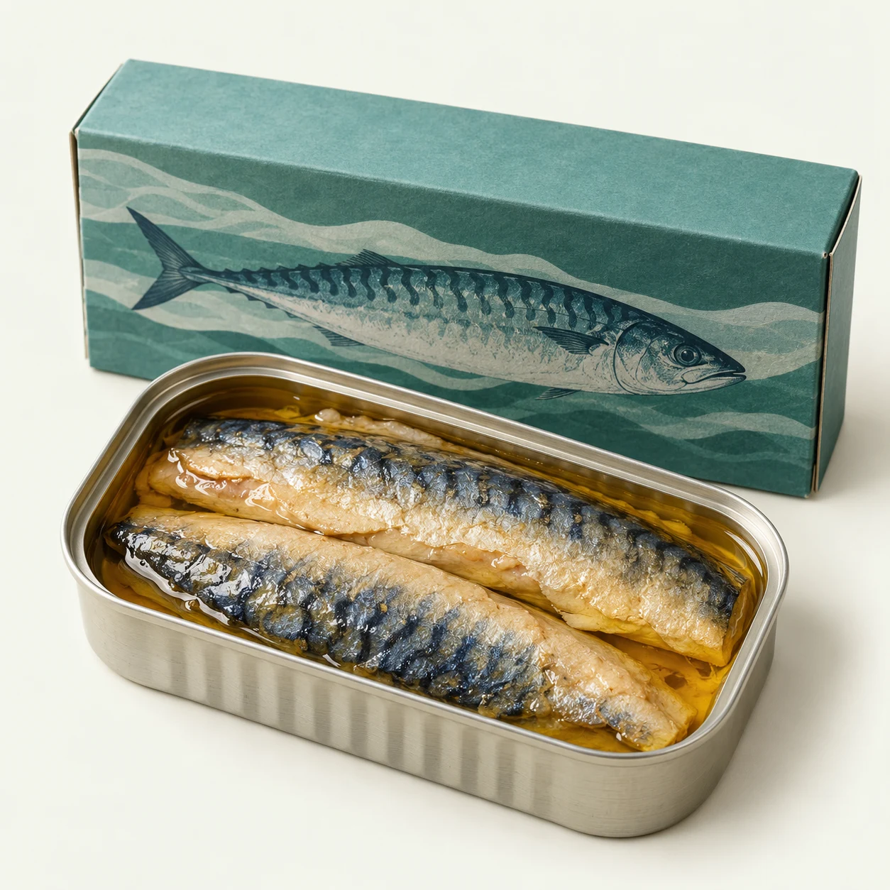 Mackerel fillets in oil
